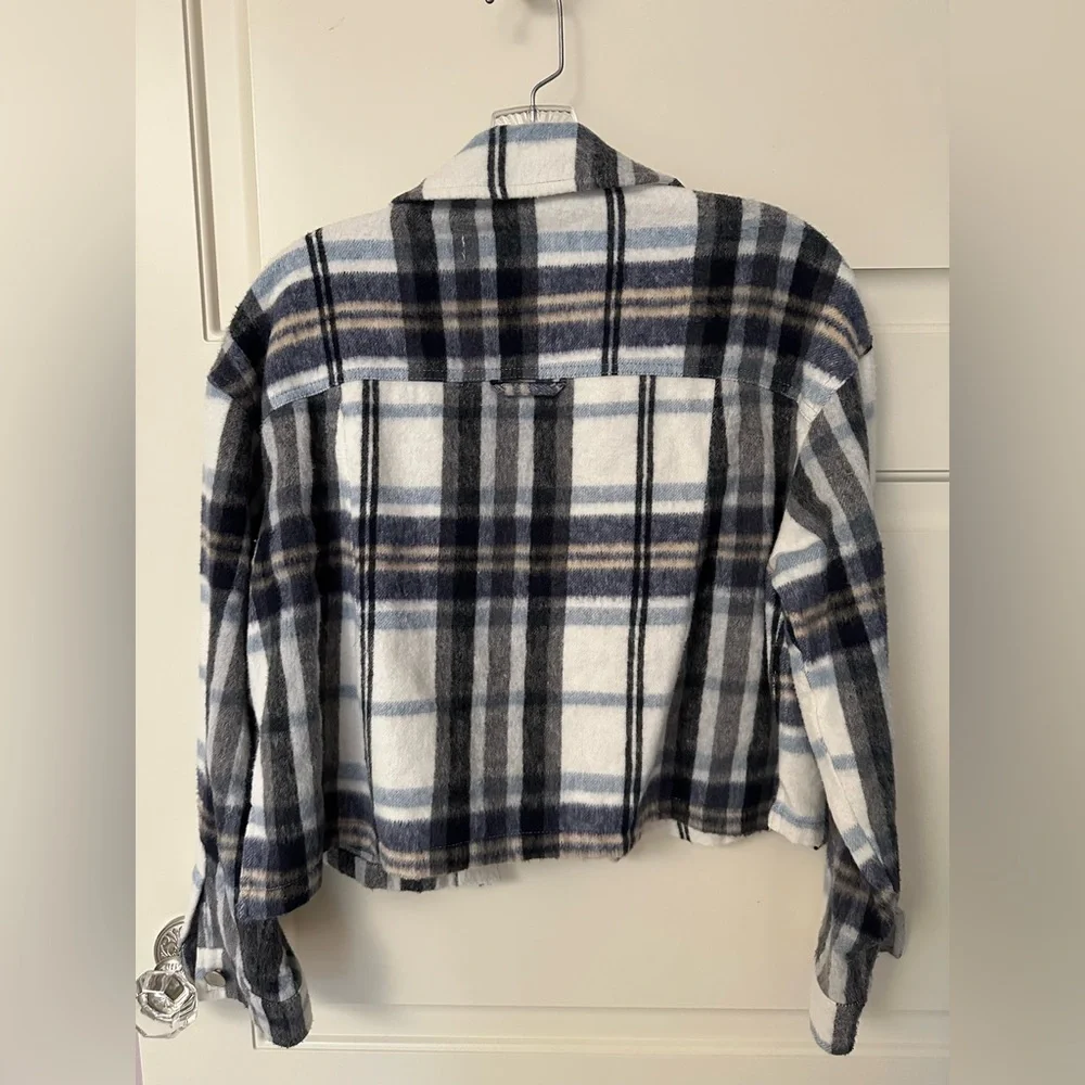 Zara Cropped Plaid Jacket NWOT - Picture 5 of 5